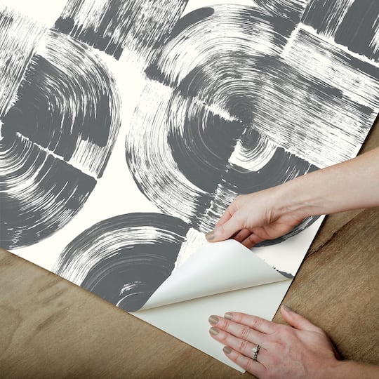 NuWallpaper Elias Black Peel & Stick Wallpaper